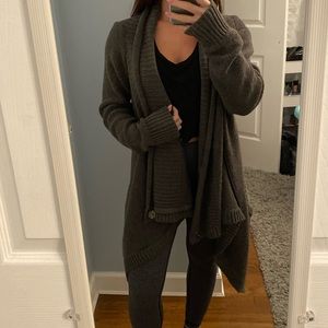 Elan Charcoal Grey Knit Cardigan